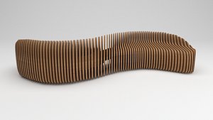 Parametric wooden bench