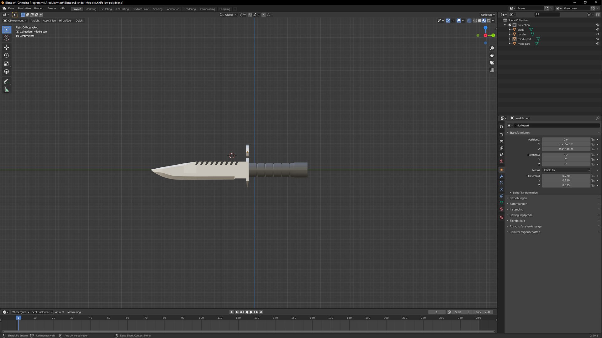 3D Combat Knife Model - TurboSquid 1698362