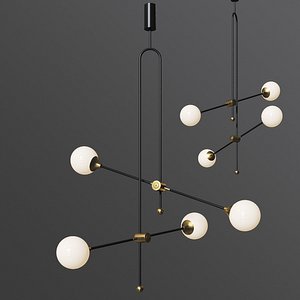 XYZ Chandelier Unique Minimalist Pendant Lamp