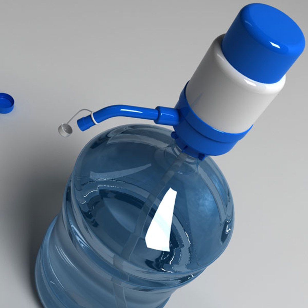manual water pump bottle obj