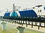 Modelo 3D de locomotora eléctrica de carga para viaducto ferroviario