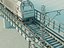 Modelo 3D de locomotora eléctrica de carga para viaducto ferroviario