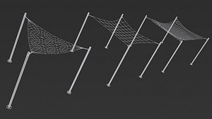 3D model 2xPack Thatch umbrella and Sun shades Obj and Blend