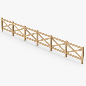 3D model Wooden Fence