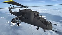 Mi-35 Hind-E Photorealistic Russian combat helicopter