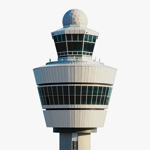 3D amsterdam air control tower model