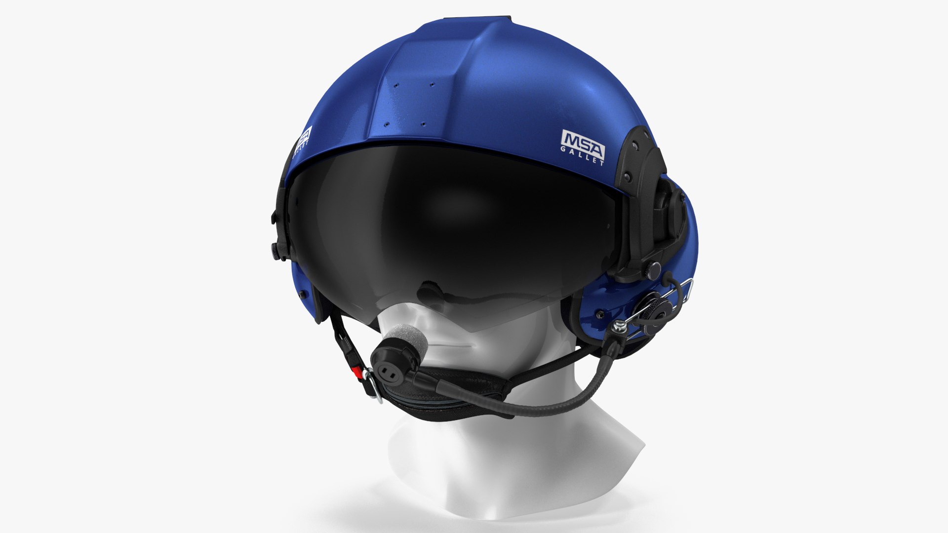 Helicopter Flight LH350 Helmet Blue 3D model preview