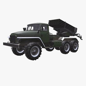 3D bm-21 grad truck bm
