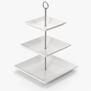 White Square Plate Stand