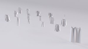 line clothing hanging 3D