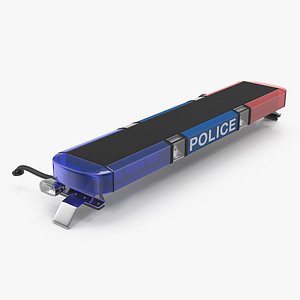 police vehicle light bar 3D model
