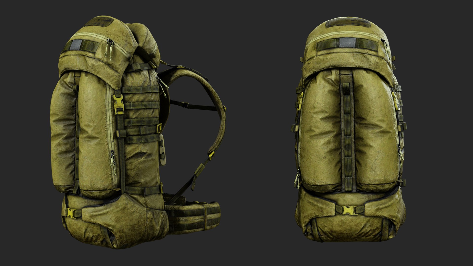 3D High-Capacity Combat Backpack - Adventure Ready 3D Model ...