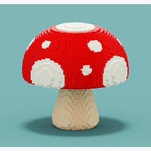 Voxel Mushroom 3D model