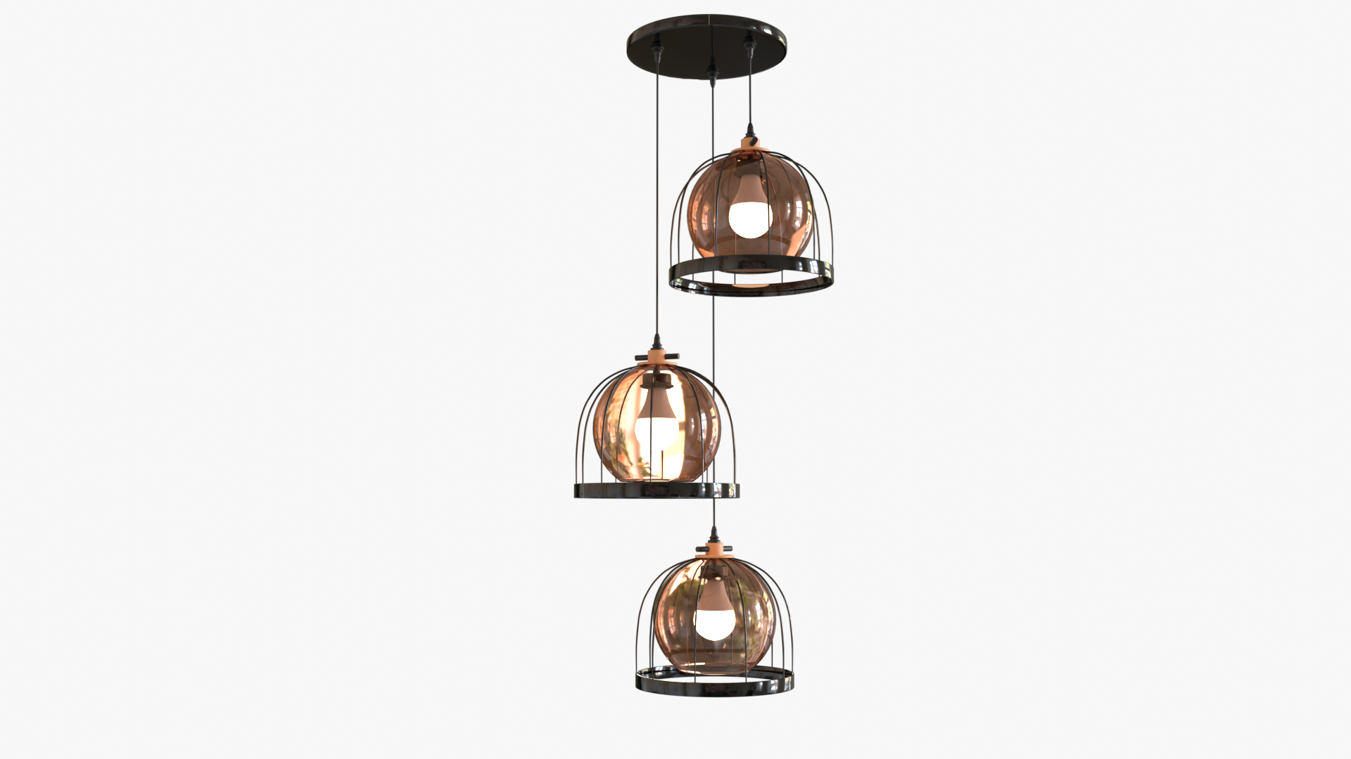 3D model Glass Globe Pendant Lamp - TurboSquid 2026285