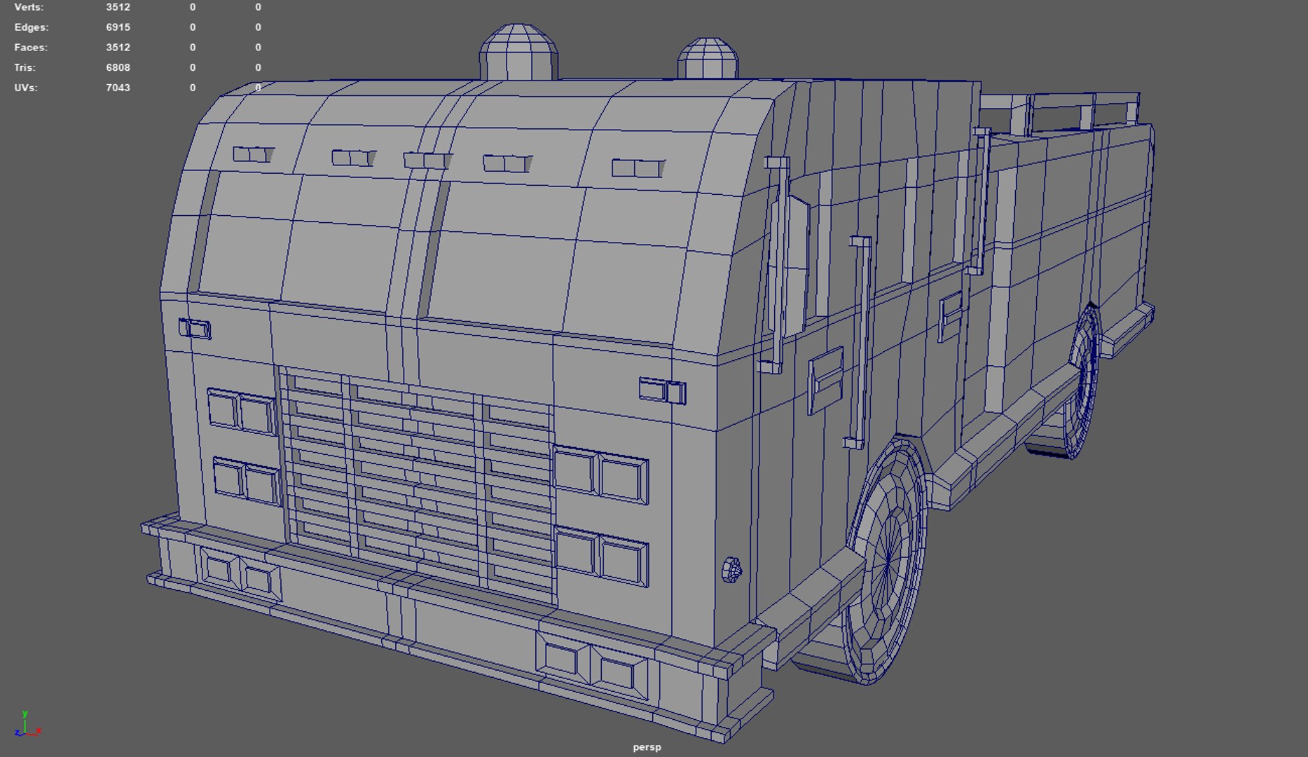 Low Poly Fire Truck 01 3D Model - TurboSquid 2179678