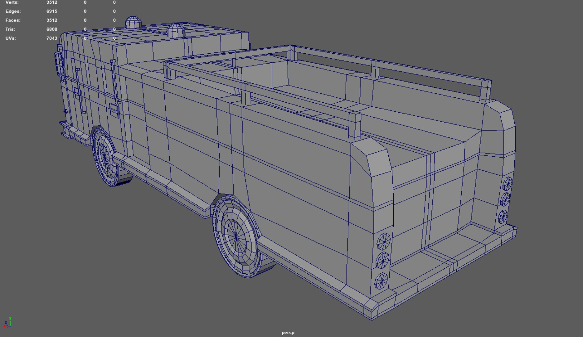 Low Poly Fire Truck 01 3D Model - TurboSquid 2179678