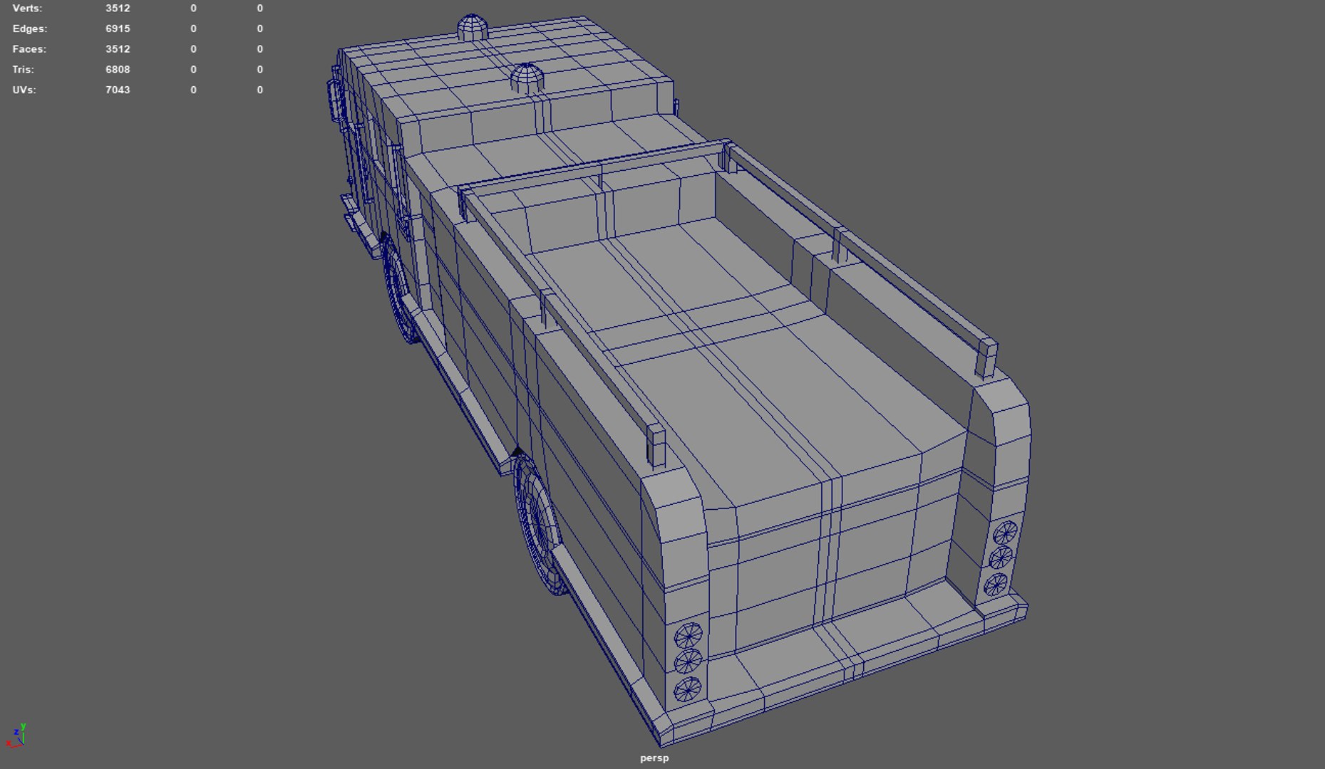 Low Poly Fire Truck 01 3D Model - TurboSquid 2179678