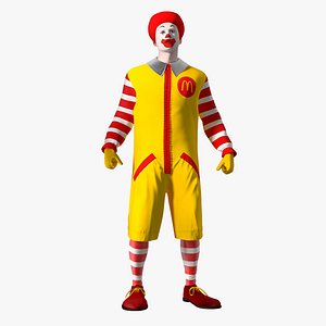 Ronald McDonald Clown Rigged for Maya