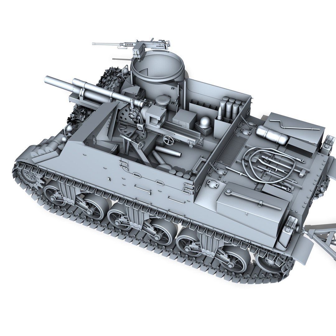 M7 Priest Howitzer 3d 3ds   Priest08 