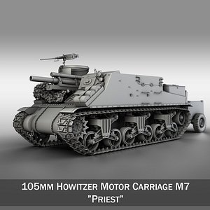 m7 priest - howitzer 3d 3ds