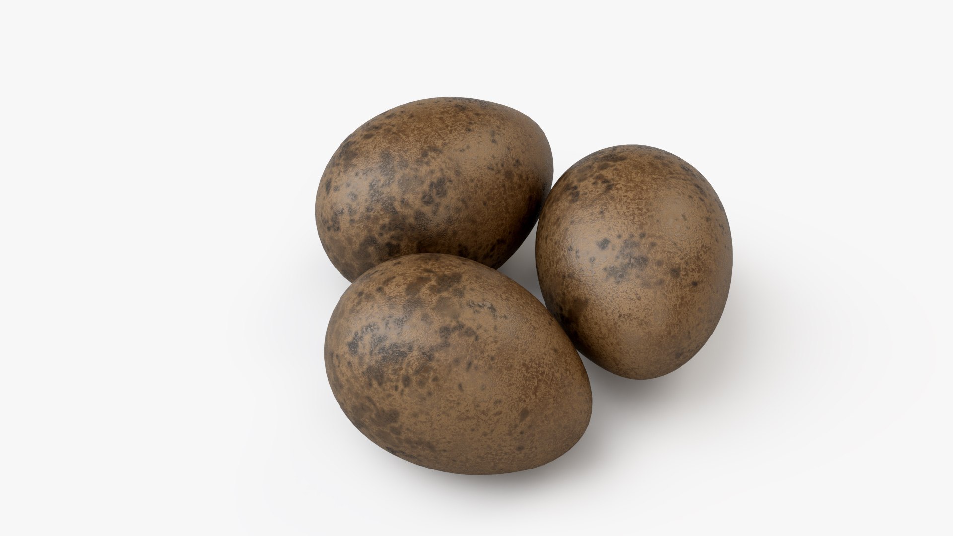 Natural Avian Eggs with Speckled Shell 3D model preview
