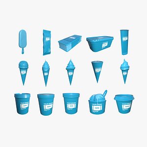 15 Ice Creams Mock Up Collection - Blank Templates model