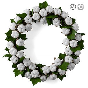 3D wreath cotton