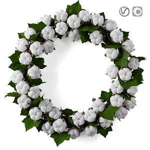 Cotton wreath
