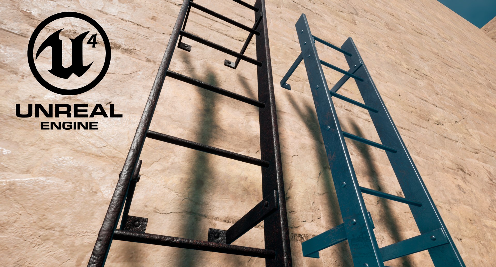 Steel Wall Mount Ladder Model TurboSquid 1845534