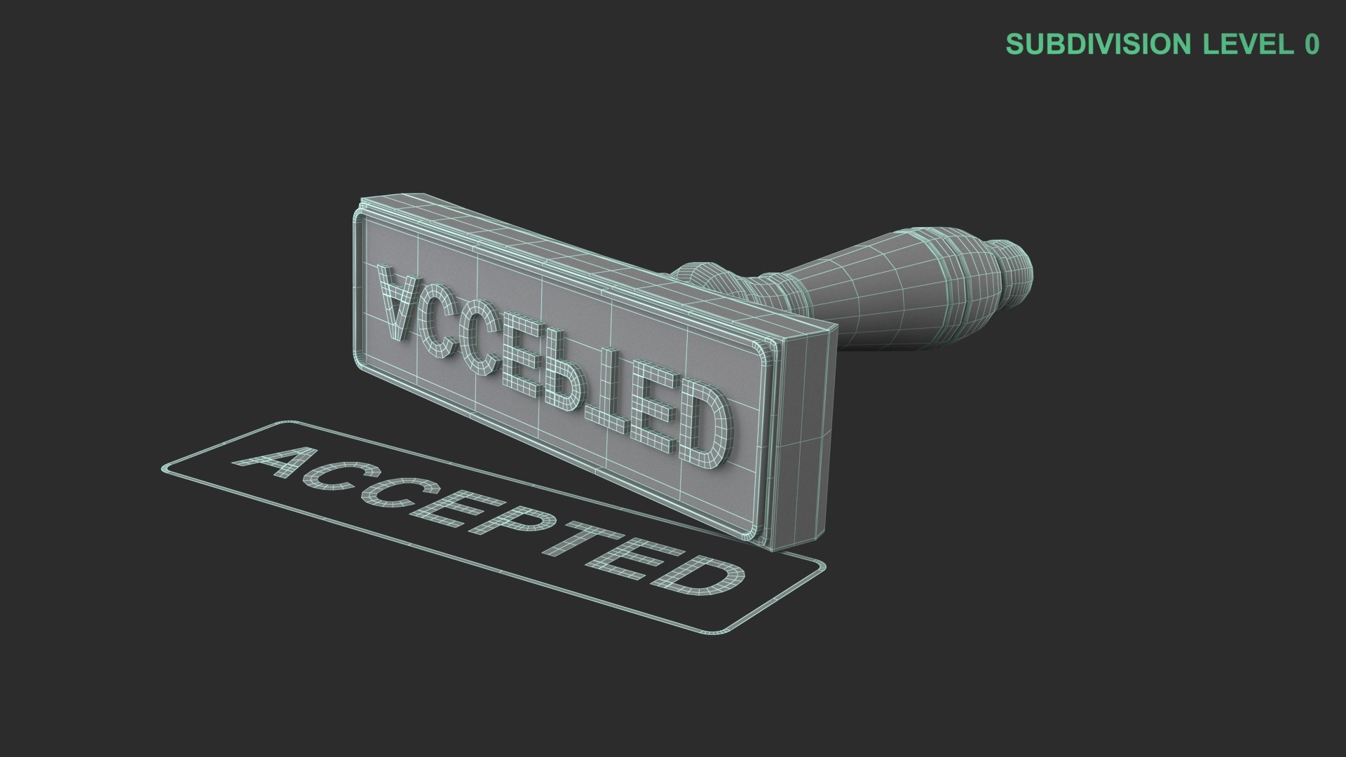 3D Model Document Stamp Accepted - TurboSquid 2402859