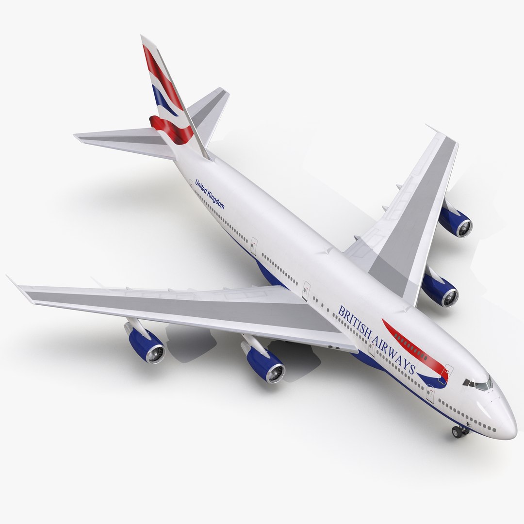 Boeing 747-200B British Airways 3D Model preview