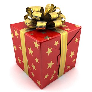 gift box 3d obj