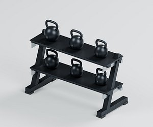 Kettlebell Weight Set with Storage Rack