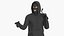 Robber Wearing Mask and Hood Rigged for Maya