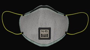 N-95 Face mask Low Poly