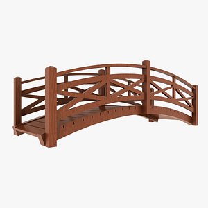 3d obj wooden bridge wood