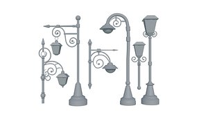 Oakland Vintage Iron Street Lamp Post model