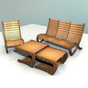 3d kit armchair sofa table