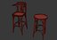 Bar Chair set 2 3D