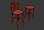 Bar Chair set 2 3D