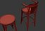 Bar Chair set 2 3D