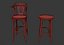 Bar Chair set 2 3D