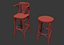 Bar Chair set 2 3D