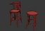 Bar Chair set 2 3D