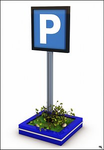 parking sign model