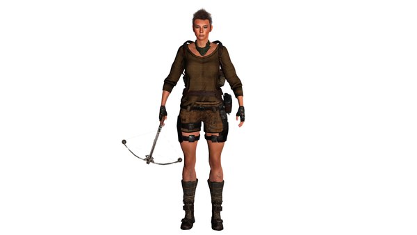 AAA 3D APOCALYPTIC FEMALE 03 - REALISTIC GAME READY CHARACTER 3D