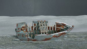 3D model Ship Wrecked