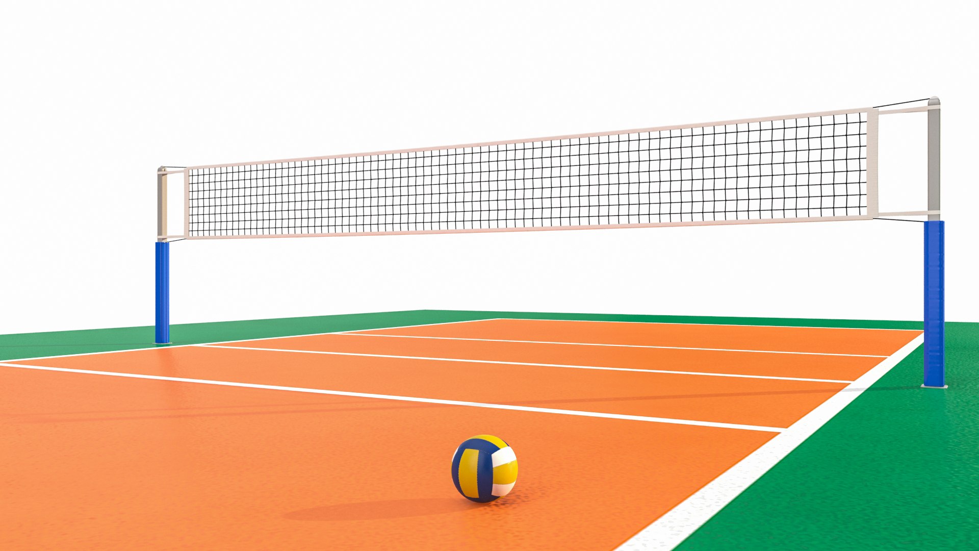3D Volleyball Court 06 model - TurboSquid 2054706