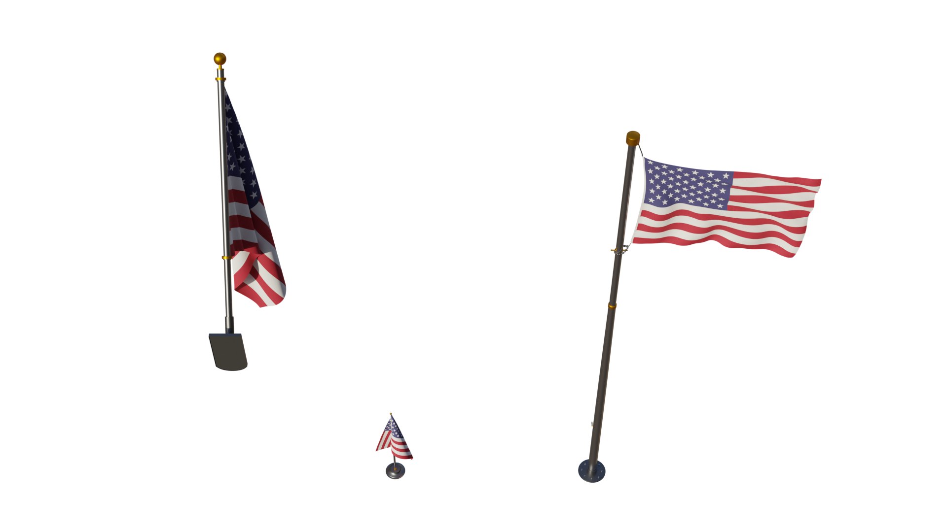3D Flags Of USA - TurboSquid 2059950