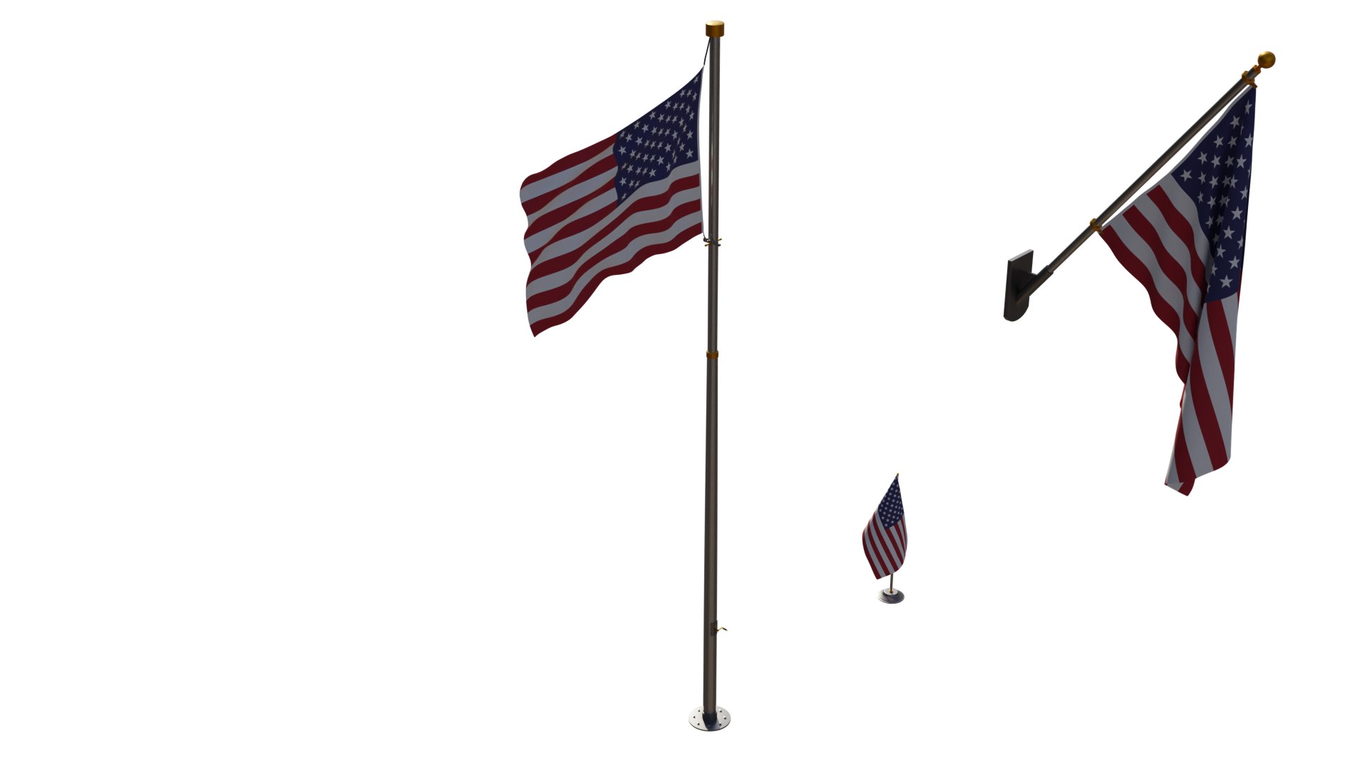 3D Flags Of USA - TurboSquid 2059950